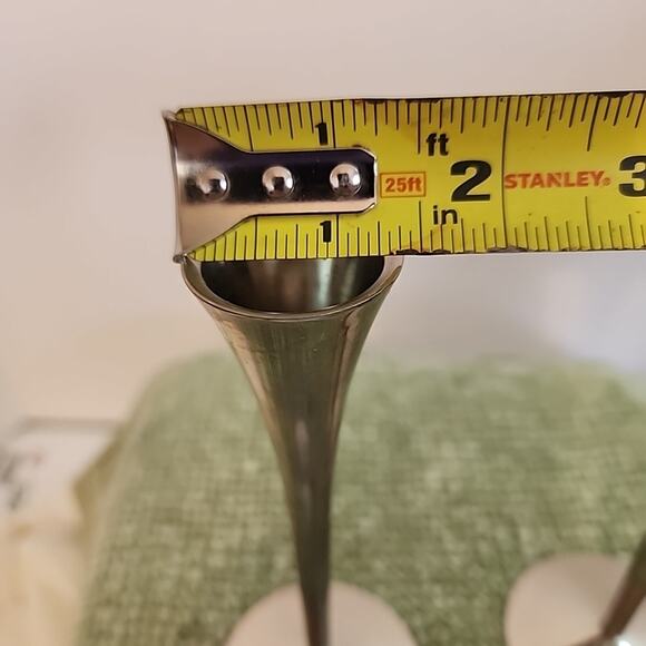 1960s Vtg Silver Arthur Solingen Germany Candle Holders 6" MCM Retro Taper - Picture 5 of 5